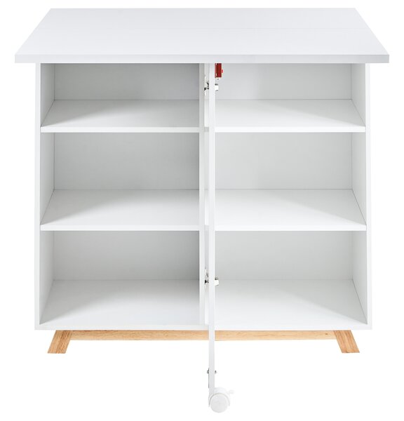 Skříňka se stolkem FLOMOT Bílá 80 cm 40/80 cm Skládací
