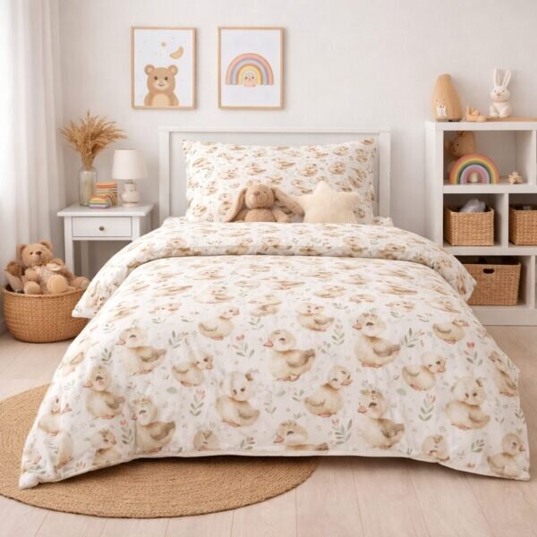 Mušelínové povlečení Kačenky TiaHome - Detský set 130x90cm + 65x45cm