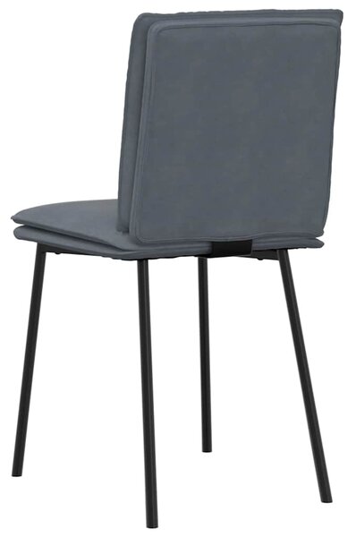 Jídelní židle 4 ks tmavě šedé samet 3315345