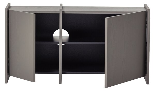 WOOOD Šedý dřevěný TV stolek Brock 102 x 44 cm