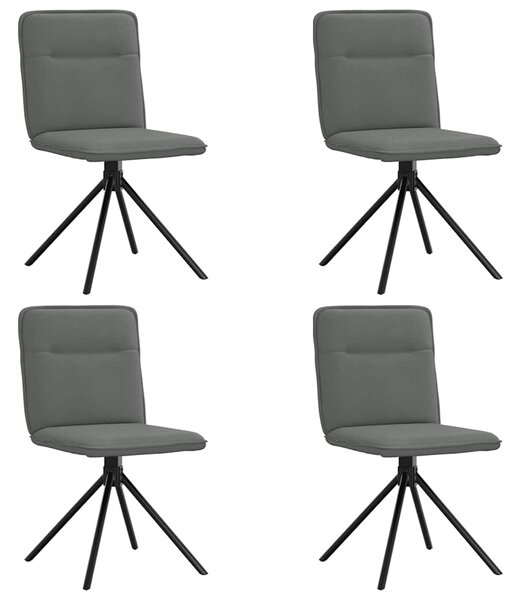 Jídelní židle 4 ks tmavě šedé textil 3315333