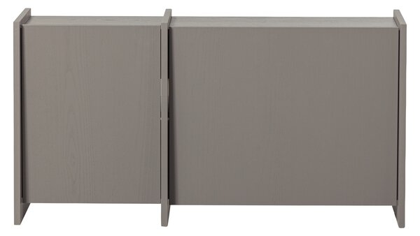 WOOOD Šedý dřevěný TV stolek Brock 102 x 44 cm