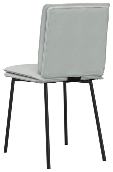 Jídelní židle 4 ks světle šedé samet 3315344