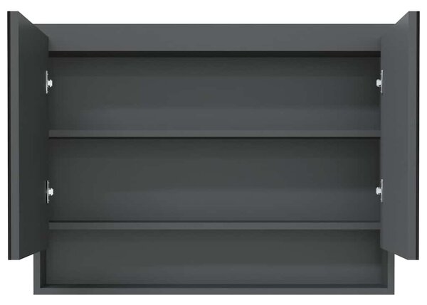Koupelnová skříňka se zrcadlem 80 x 15 x 60 cm MDF šedá 331534