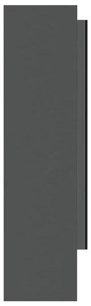 Koupelnová skříňka se zrcadlem 80 x 15 x 60 cm MDF šedá 331534