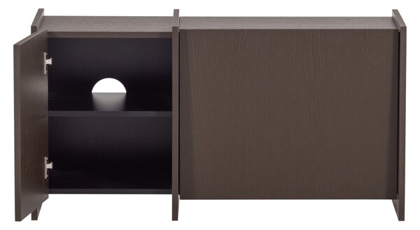 WOOOD Hnědý dřevěný TV stolek Brock 102 x 44 cm