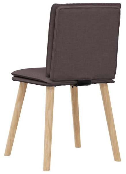 Jídelní židle 4 ks tmavě hnědé textil 3315359