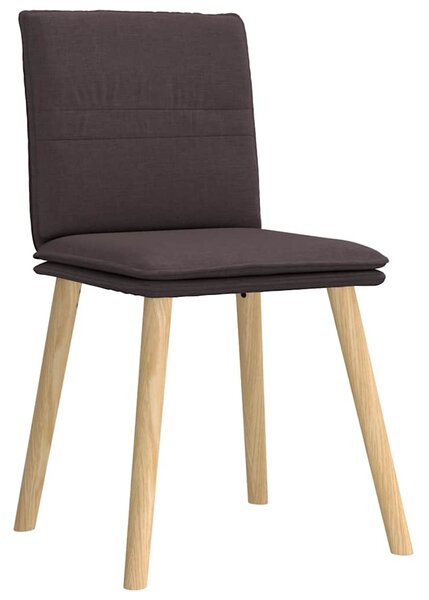 Jídelní židle 4 ks tmavě hnědé textil 3315359