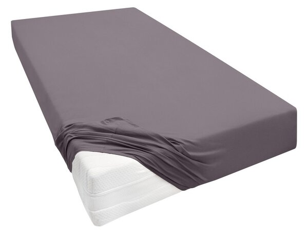 Biberna Žerzejové napínací prostěradlo (tmavě šedá, 90–100 x 200–220 cm) (100251944016)