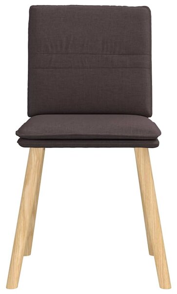 Jídelní židle 4 ks tmavě hnědé textil 3315359
