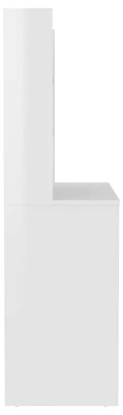 Kosmetický stolek s LED světly 100x40x135 cm MDF zářivě bílý 331539