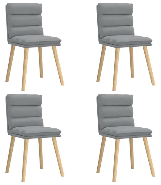 Jídelní židle 4 ks světle šedé textil 3315393