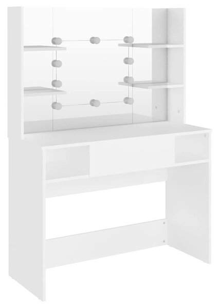 Kosmetický stolek s LED světly 100 x 40 x 135 cm MDF bílý 331538