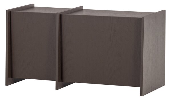 WOOOD Hnědý dřevěný TV stolek Brock 102 x 44 cm