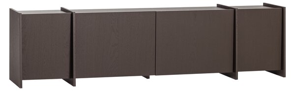 WOOOD Hnědý dřevěný TV stolek Brock 200 x 44 cm
