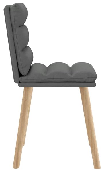 Jídelní židle 4 ks tmavě šedé textil 3315394