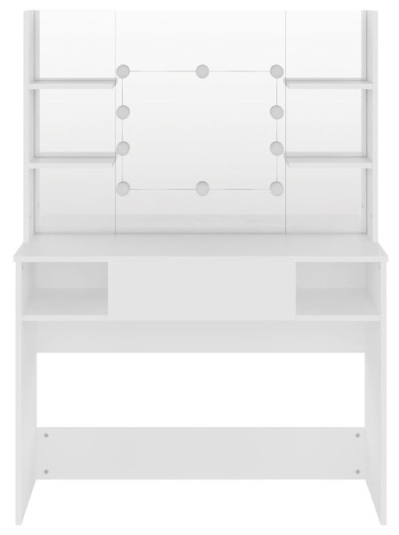 Kosmetický stolek s LED světly 100 x 40 x 135 cm MDF bílý 331538