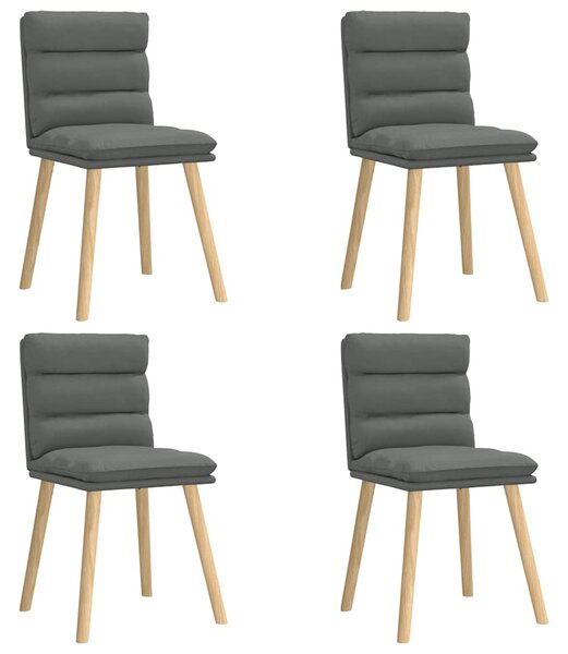 Jídelní židle 4 ks tmavě šedé textil 3315394
