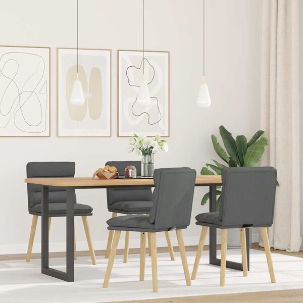 Jídelní židle 4 ks tmavě šedé textil 3315394