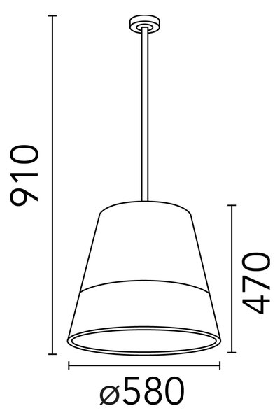 Flos Romeo C3 E27 závěsné svítidlo 710mmBéžová