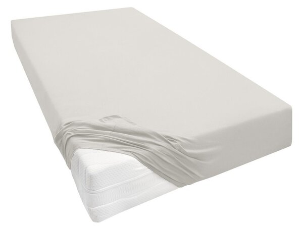Biberna Žerzejové napínací prostěradlo (světle šedá, 90–100 x 200–220 cm) (100251944010)