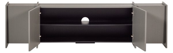 WOOOD Šedý dřevěný TV stolek Brock 200 x 44 cm