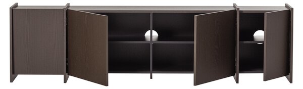 WOOOD Hnědý dřevěný TV stolek Brock 200 x 44 cm