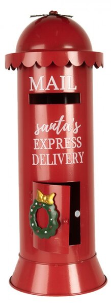 Kovová dekorační vánoční schránka na dopisy pro Santa Clause Expres Delivery – 19x52 cm
