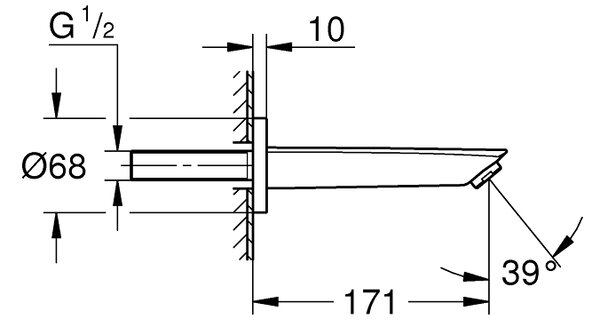 GROHE Eurosmart - Vanová vpusť, Chrom 13448003