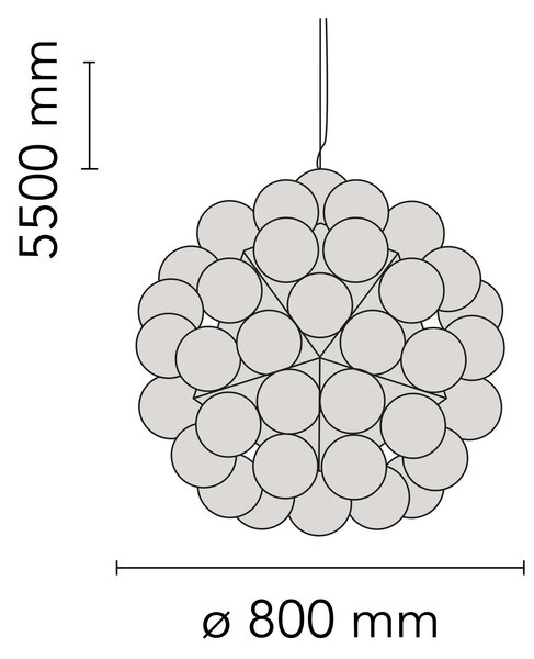 Flos Taraxacum 88 E27 závěsné svítidlo Ø1050mm