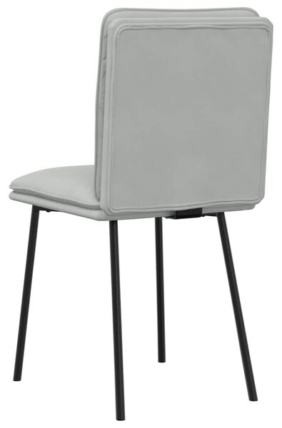 Jídelní židle 4 ks světle šedé samet 3315409