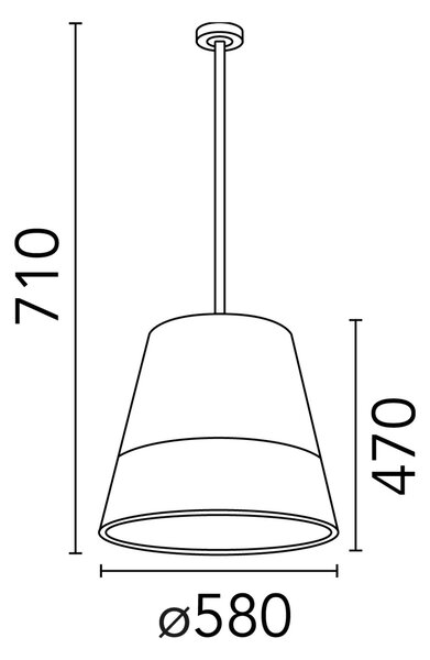 Flos Romeo C3 E27 závěsné svítidlo 710mmBéžová