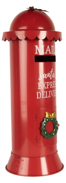 Kovová dekorační vánoční schránka na dopisy pro Santa Clause Expres Delivery – 19x52 cm