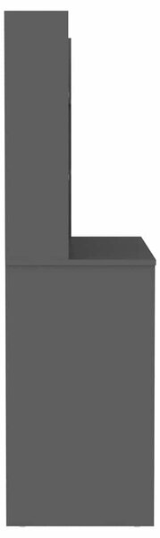 Kosmetický stolek s LED světly 100 x 40 x 135 cm MDF šedý 331542