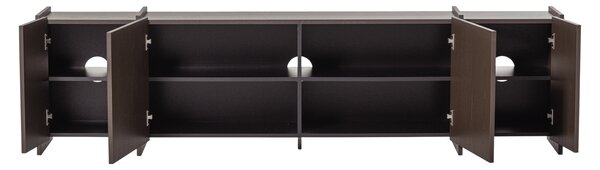 WOOOD Hnědý dřevěný TV stolek Brock 200 x 44 cm