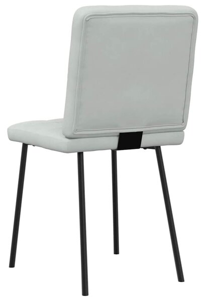 Jídelní židle 6 ks světle šedé samet 3315427