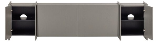 WOOOD Šedý dřevěný TV stolek Brock 200 x 44 cm