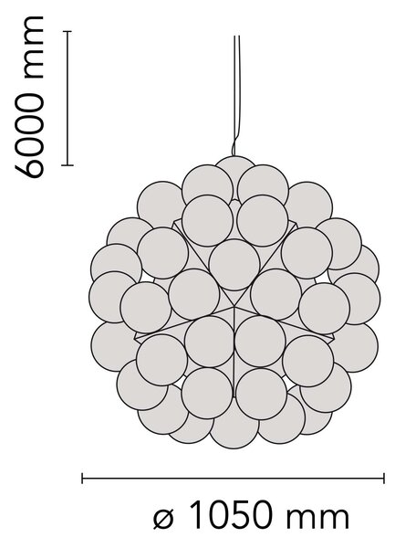 Flos Taraxacum 88 E27 závěsné svítidlo Ø1050mm