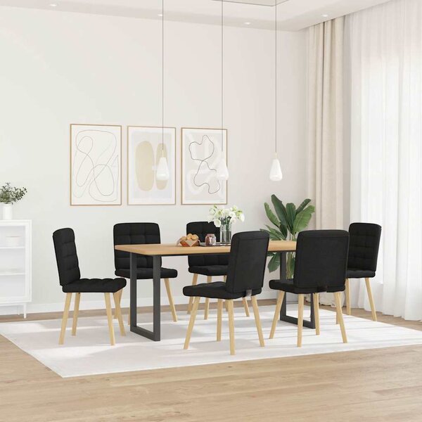 Jídelní židle 6 ks černé textil 3315463