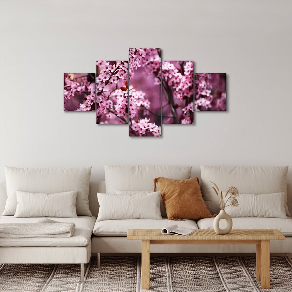 Obraz - Růžová sakura (125x70 cm)