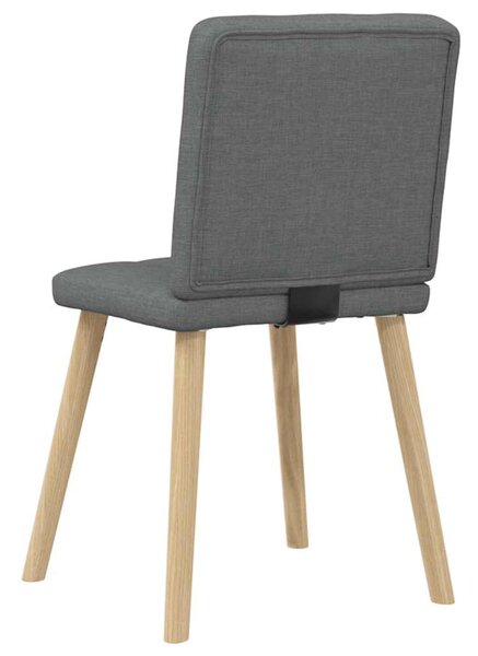 Otočné jídelní židle 6 ks tmavě šedé textil 3315439