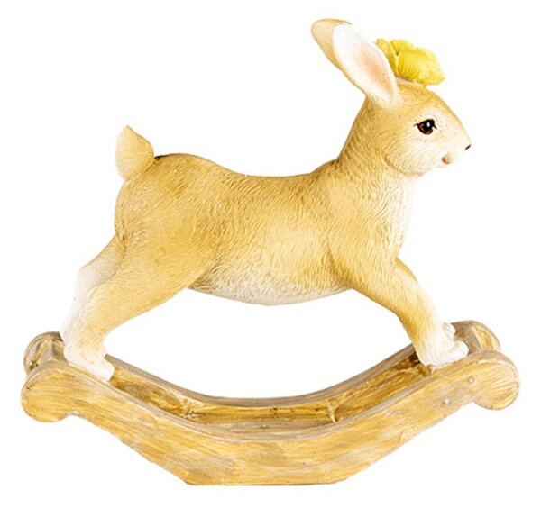 Dekorace zajíček jako houpací koník – 16x5x14 cm