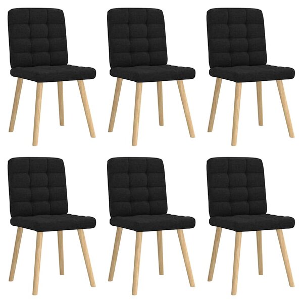 Jídelní židle 6 ks černé textil 3315463