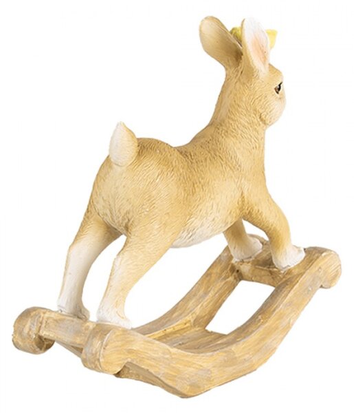 Dekorace zajíček jako houpací koník – 16x5x14 cm