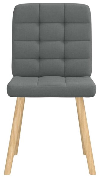 Otočné jídelní židle 6 ks tmavě šedé textil 3315462