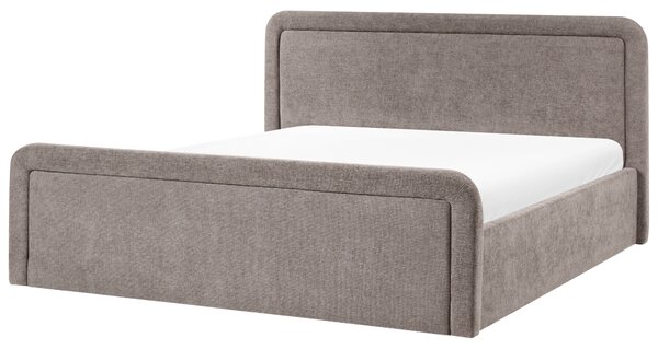 Postel s úložným prostorem Tkanina VIVIERS 180 x 200 cm Taupe