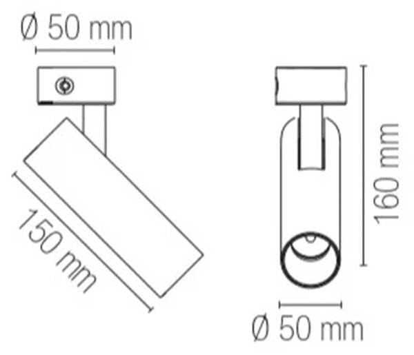 Intec Rocket LED stropní svítidlo pro 3F lištu Zlatá3000K