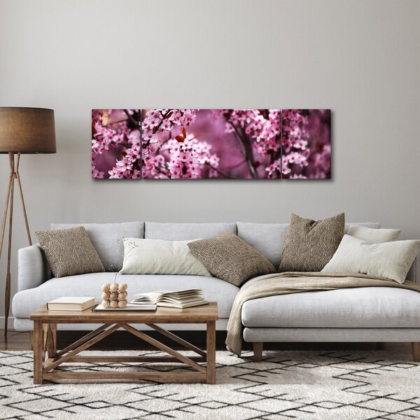 Obraz - Růžová sakura (170x50 cm)