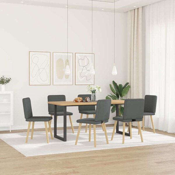 Otočné jídelní židle 6 ks tmavě šedé textil 3315515