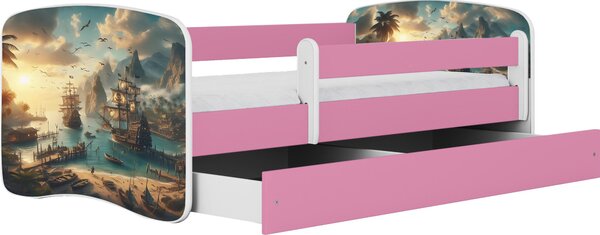 POSTEL PRO DĚTI A MLÁDEŽ 80/160 cm, bílá, pink MID.YOU - Dětské pokoje sestavy, Online Only